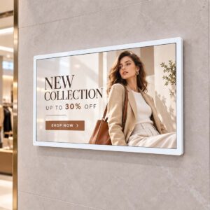 21.5 Inch Digital Signage – Retail Wall-Mount 2Installation