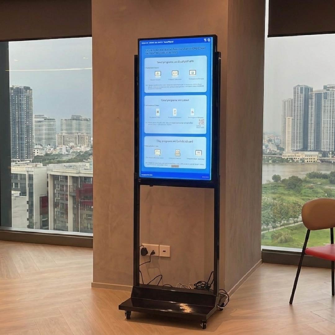 43-Inch High-Brightness Floor-Standing Digital Signage Commercial Application and Deployment Scenario