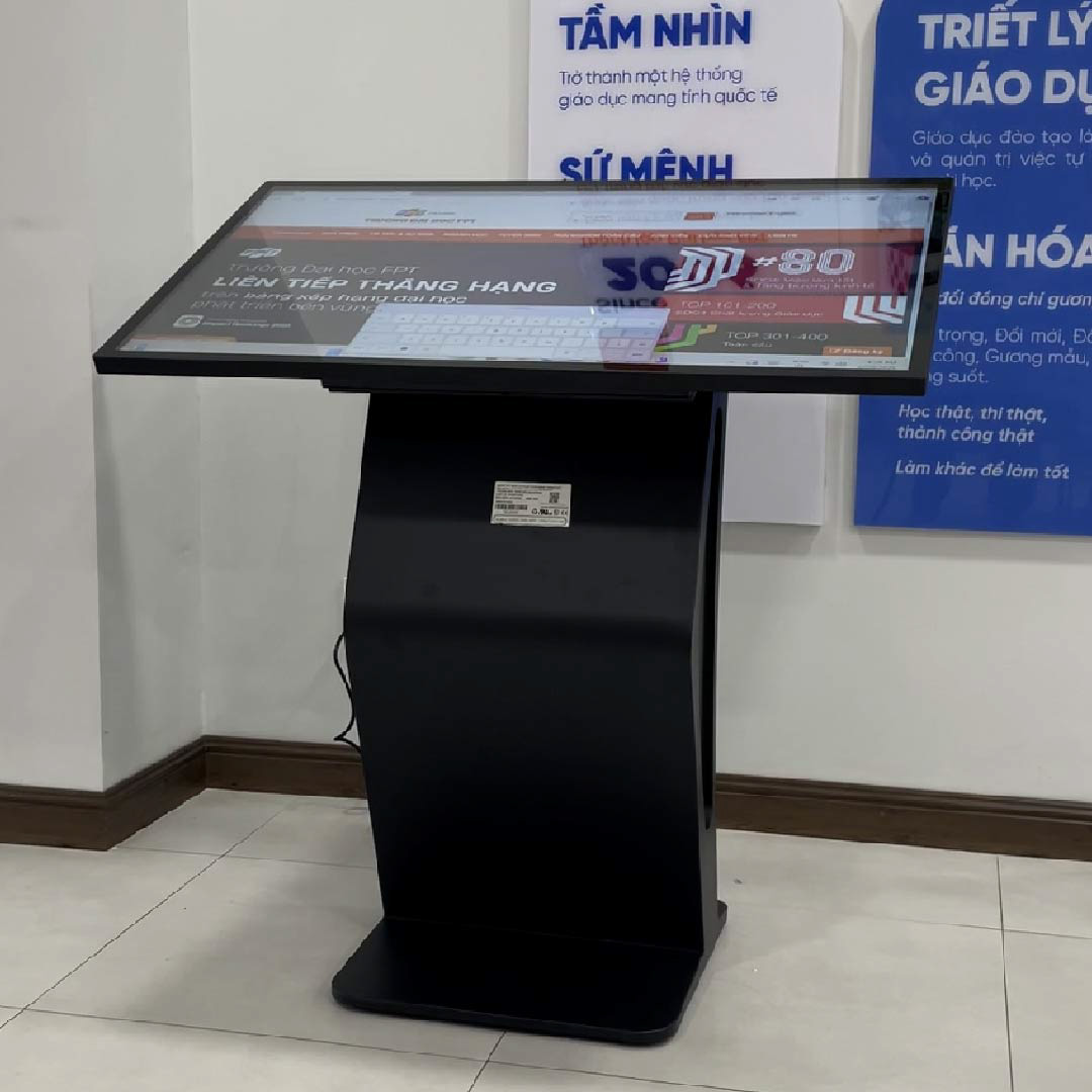 50-Inch K Shaped Touch Screen Kiosk Preview
