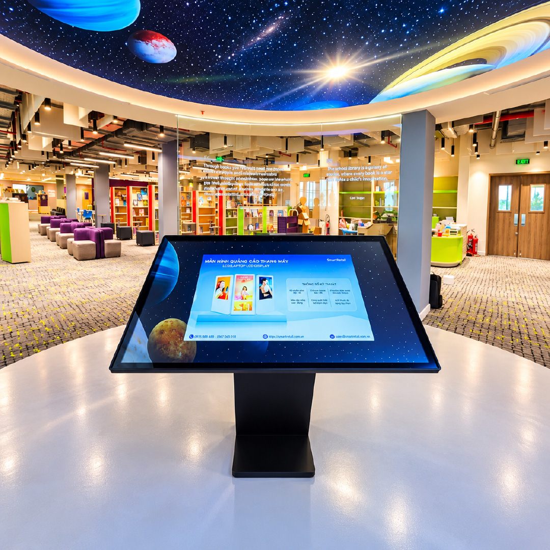 65-Inch K Shaped Touch Screen Kiosk Preview