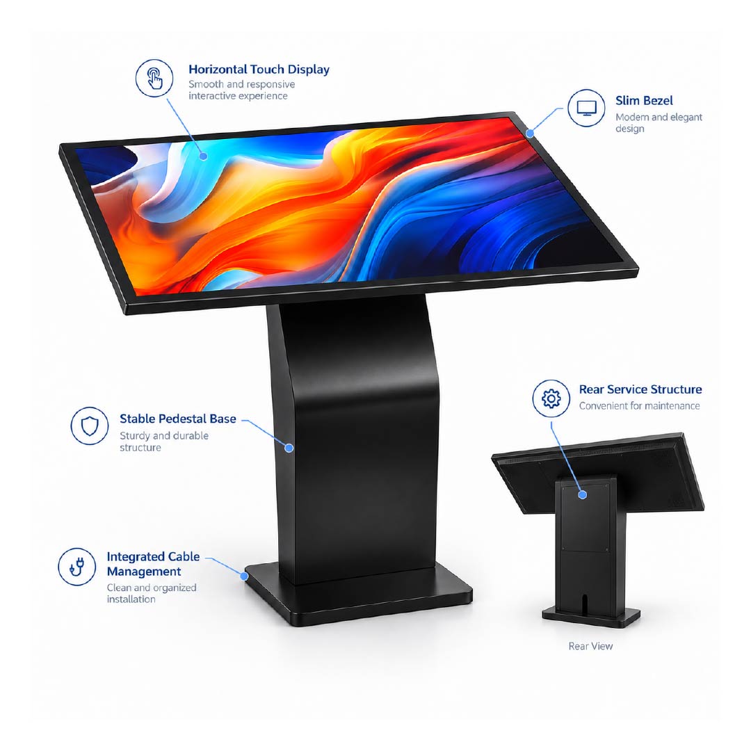 15.6-Inch K Shaped Touch Screen Kiosk Key Features and Commercial Display Benefits