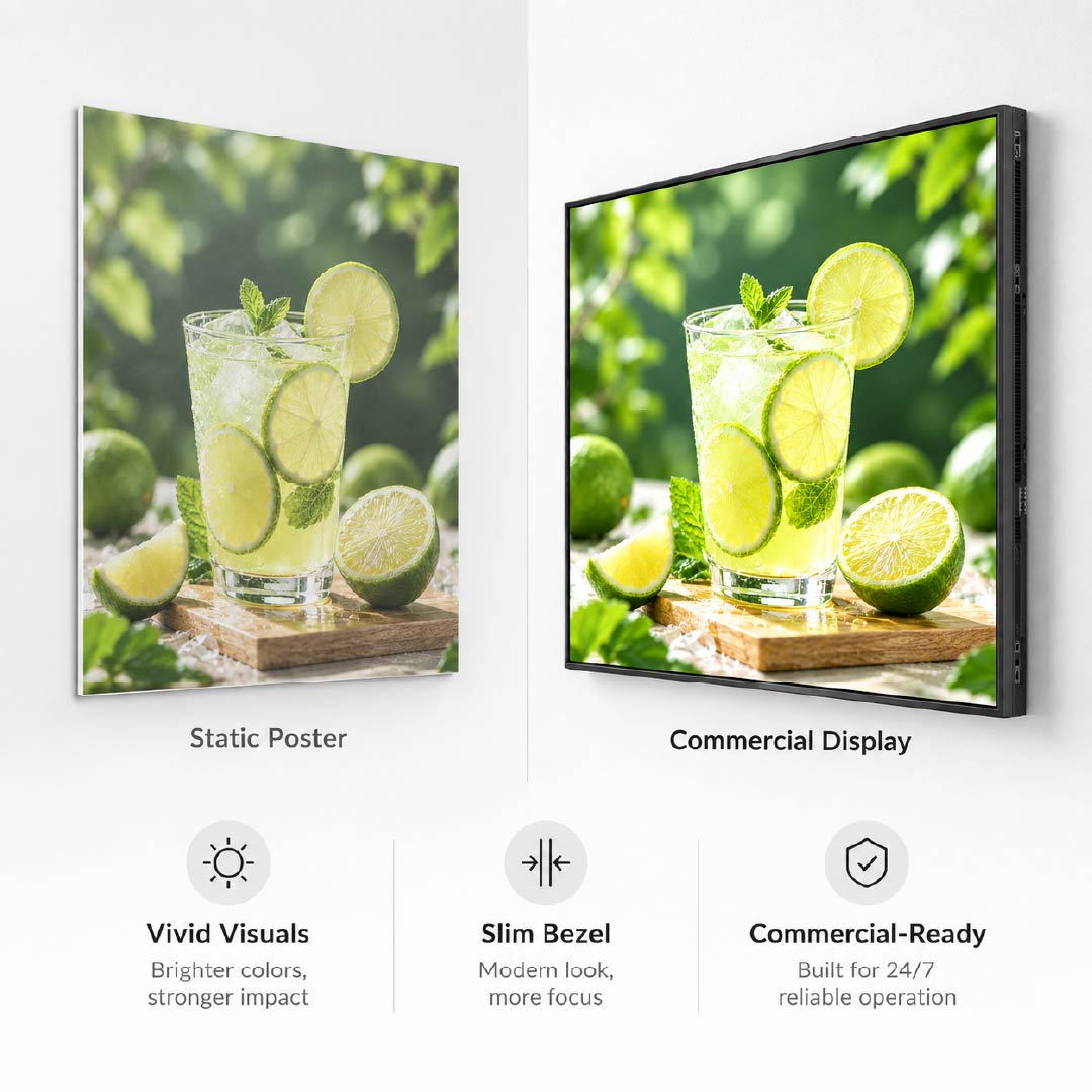 43-Inch Ultra-Slim Bezel Wall-Mounted Digital Signage Hardware and System Configuration
