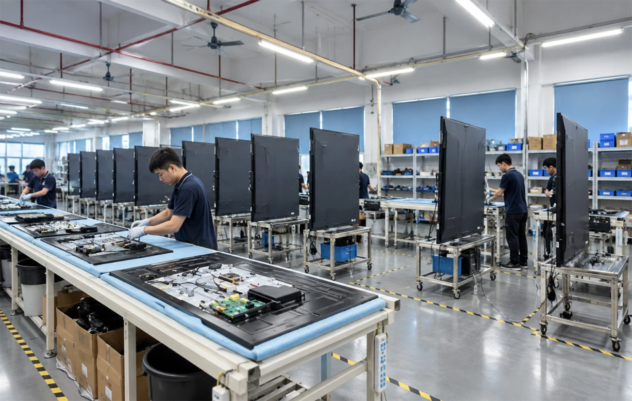 Viewix Factory OEM and ODM Customization for 43-Inch Ultra-Slim Bezel Wall-Mounted Digital Signage