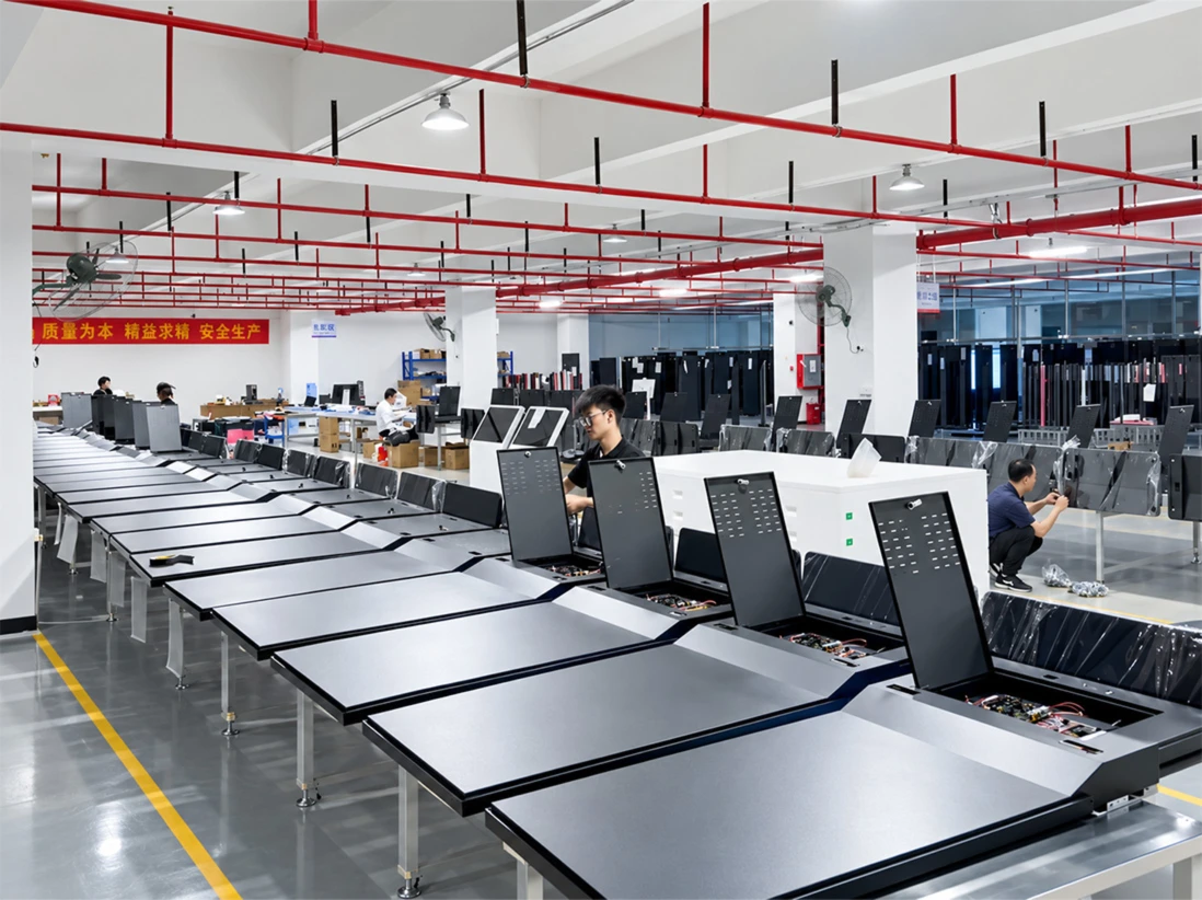Viewix Factory Manufacturing and Quality Assurance for 43-Inch Double-Sided Ceiling-Hanging Digital Signage