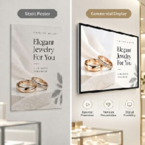 Wall Mount Digital Signage – Static Poster vs Commercial Display