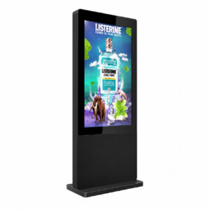 Outdoor Floor Standing Digital Signage – Angled Front View