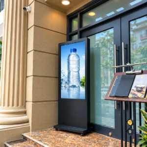 Outdoor Floor Standing Digital Signage – Entrance Installation